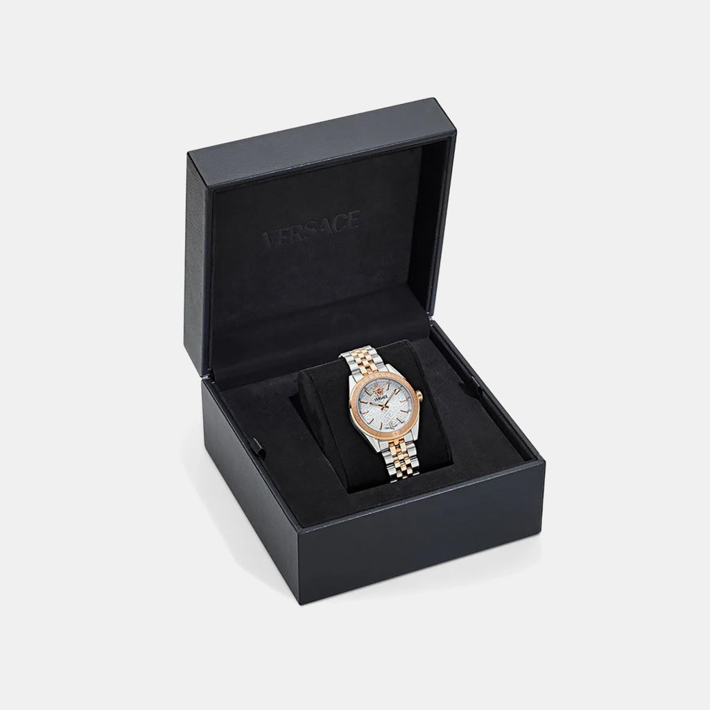 V-Code Women Quartz Silver Dial Analog Stainless Steel Watch VE8I00624