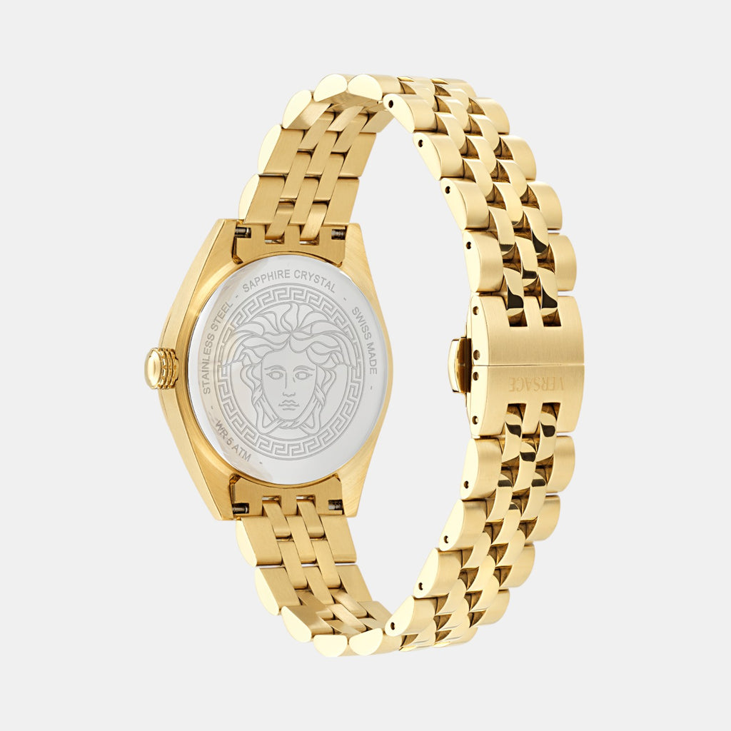 V-Code Women Quartz Black Dial Analog Stainless Steel Watch VE8I00724