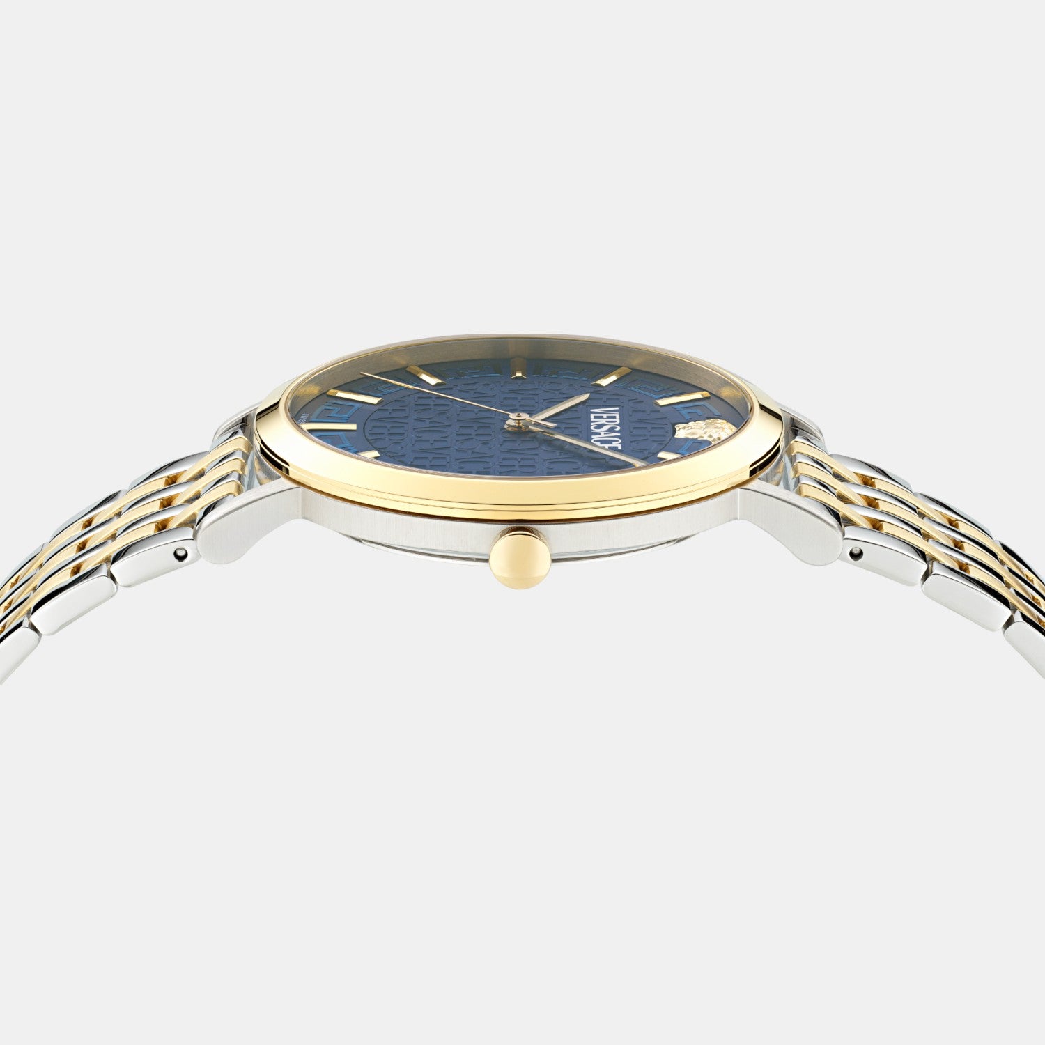 Greca Slim Men Quartz Blue Dial Analog Stainless Steel Watch VE8Q00424