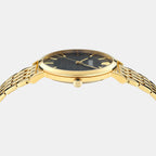 Greca Slim Men Quartz Black Dial Analog Stainless Steel Watch VE8Q00524