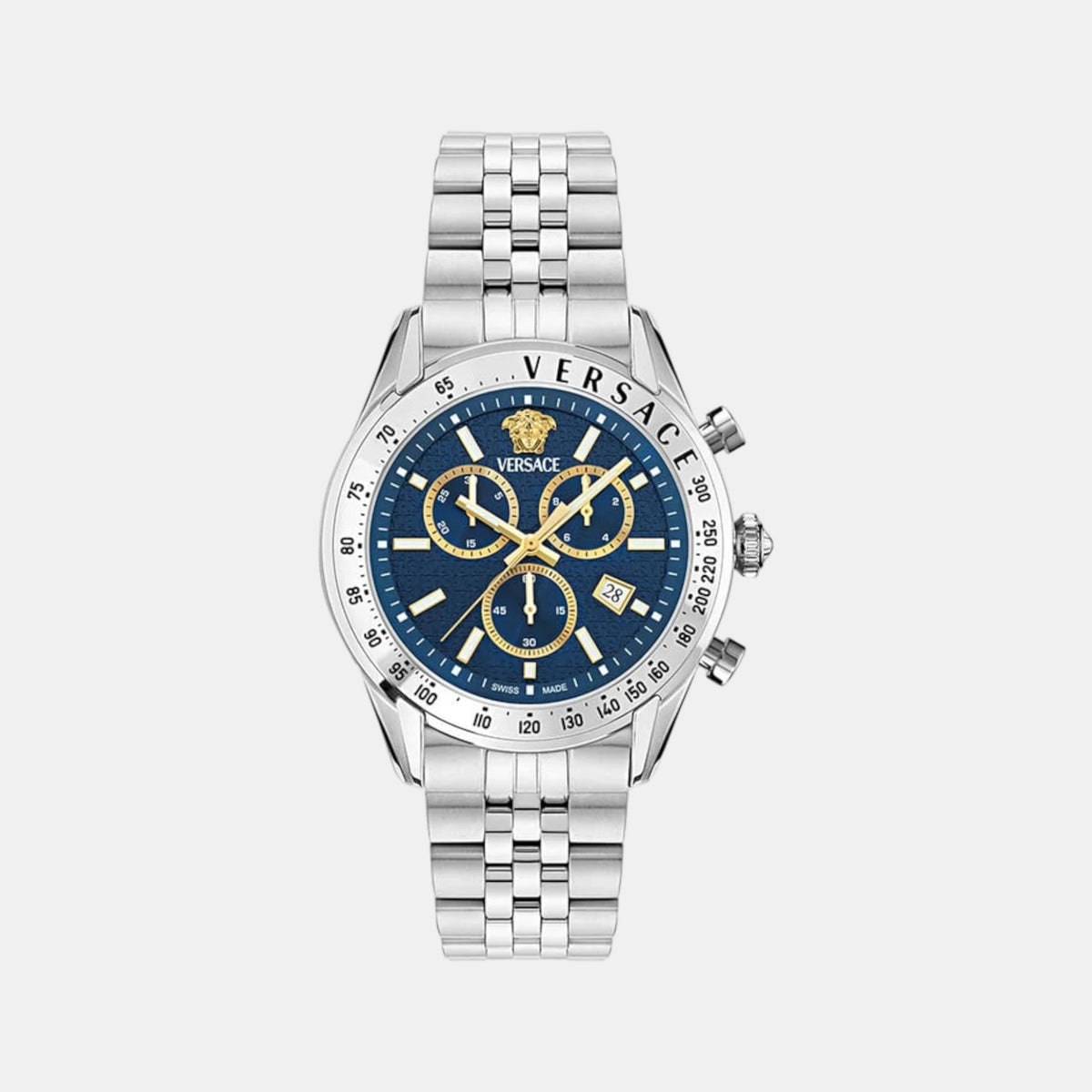 Men Quartz Blue Dial Chronograph Stainless Steel Watch VE8R00324