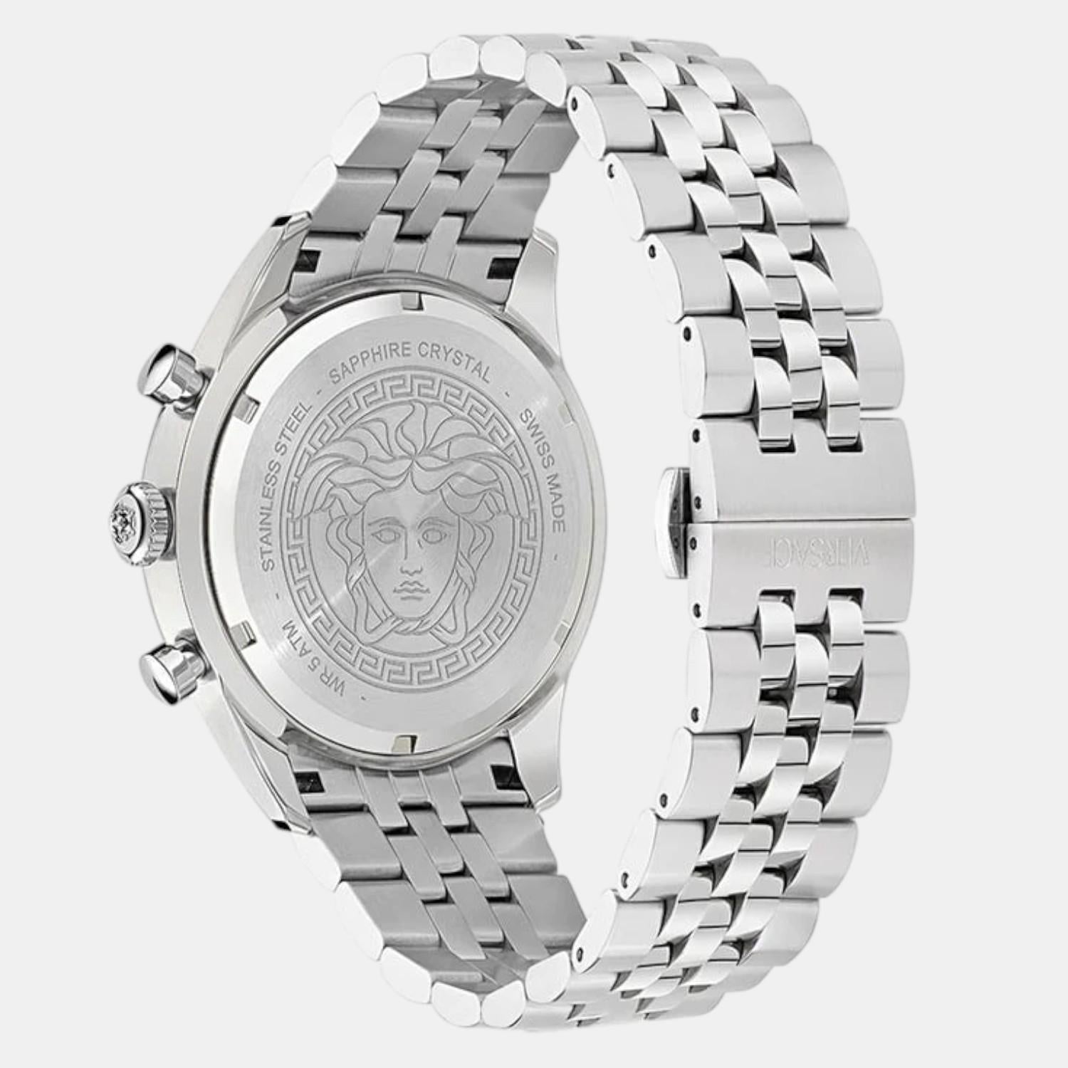 Men Quartz Blue Dial Chronograph Stainless Steel Watch VE8R00324