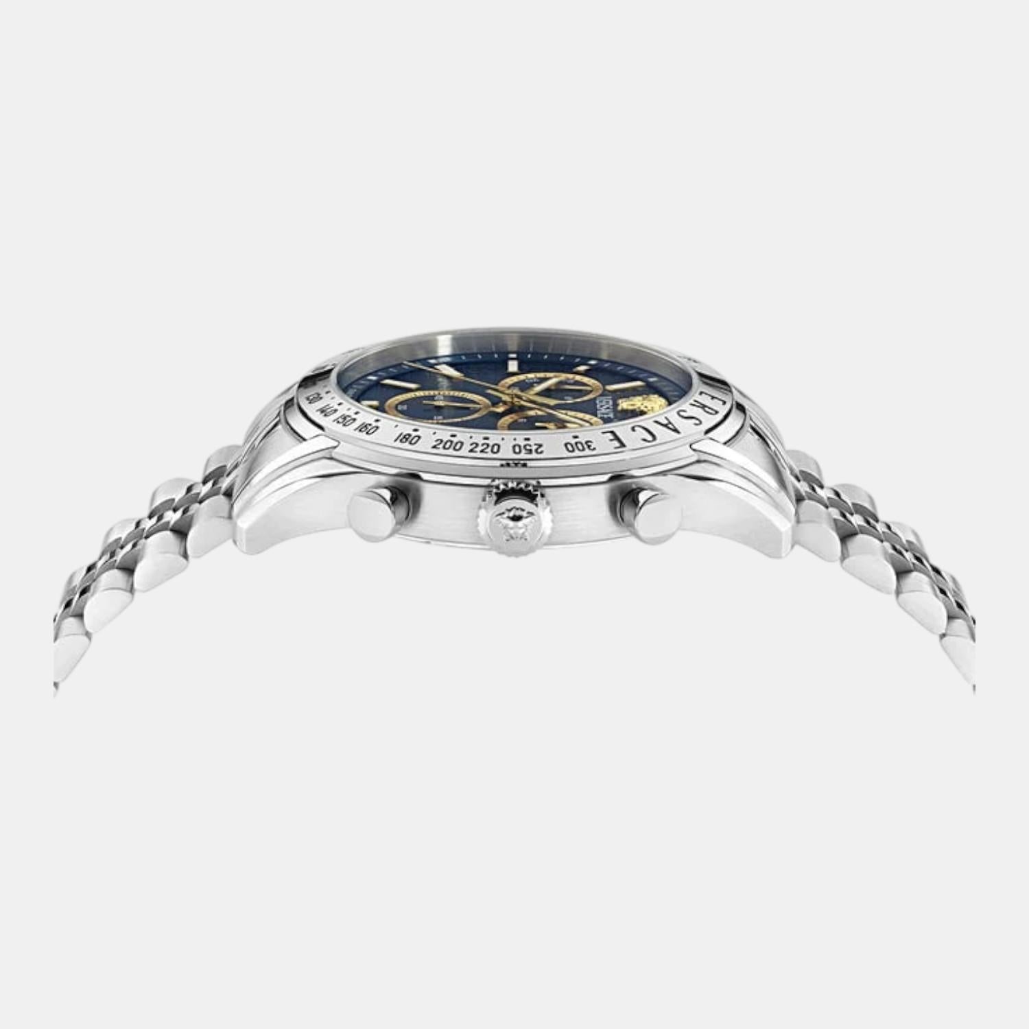 Men Quartz Blue Dial Chronograph Stainless Steel Watch VE8R00324