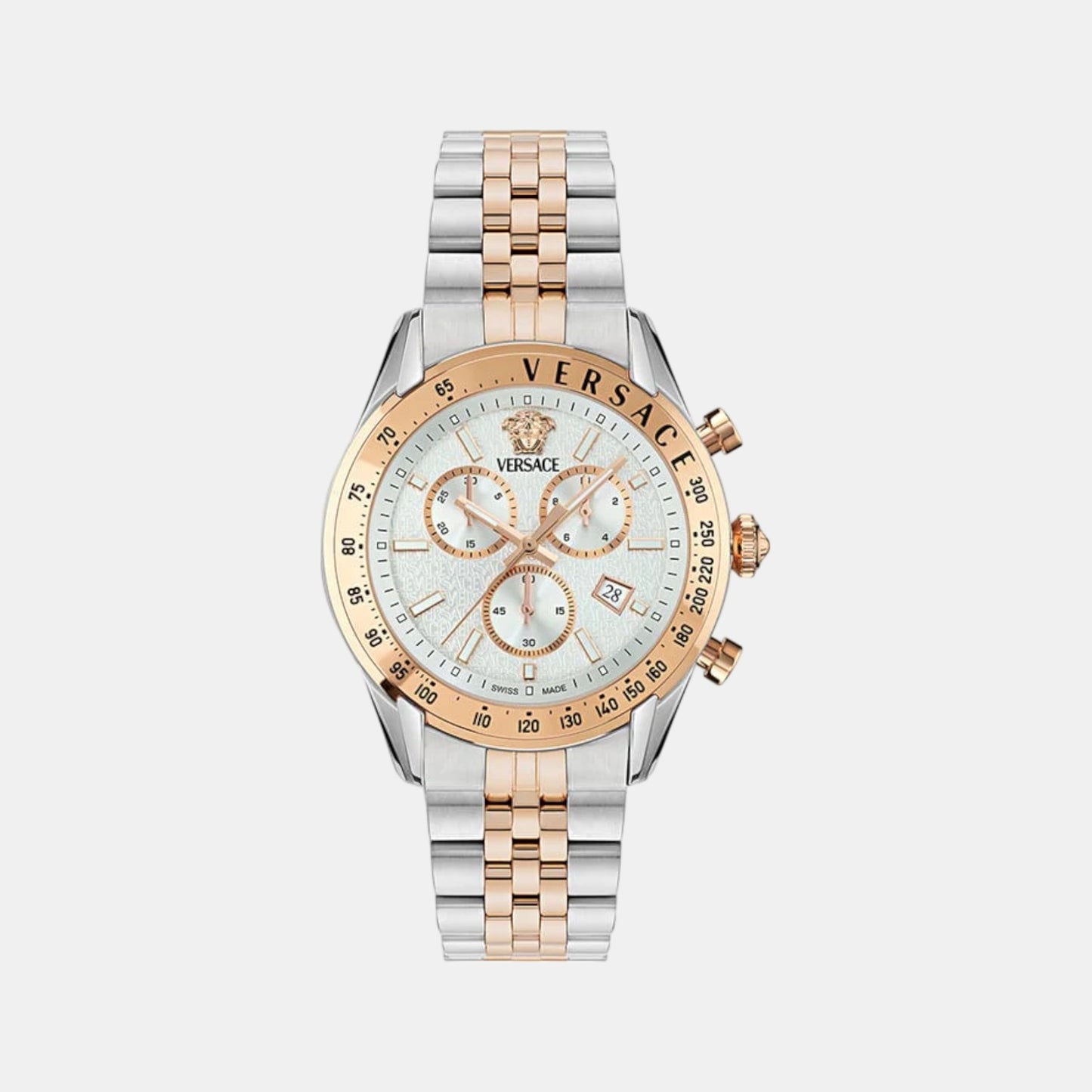 Men Quartz White Dial Chronograph Stainless Steel Watch VE8R00424