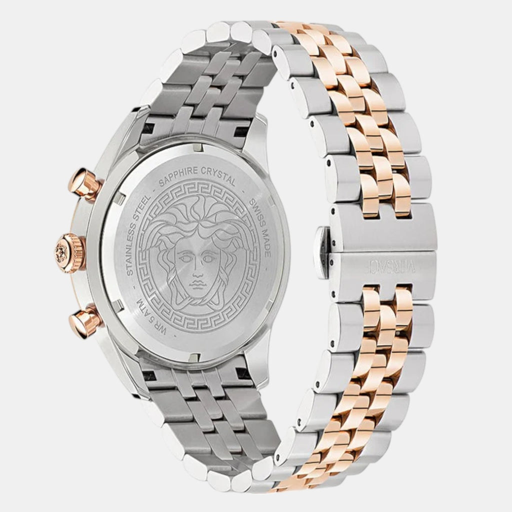 Men Quartz Silver Dial Chronograph Stainless Steel Watch VE8R00424