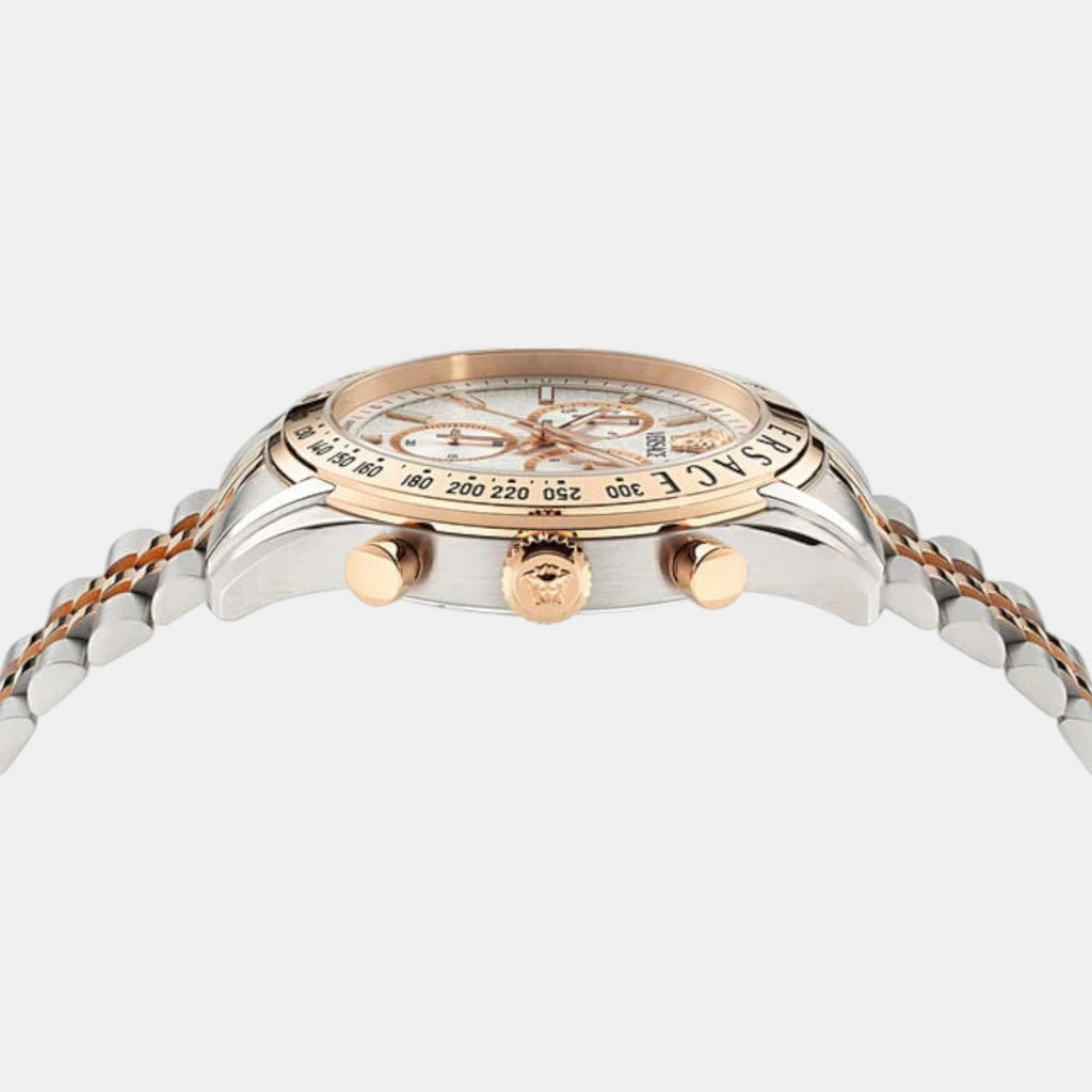 Men Quartz Silver Dial Chronograph Stainless Steel Watch VE8R00424