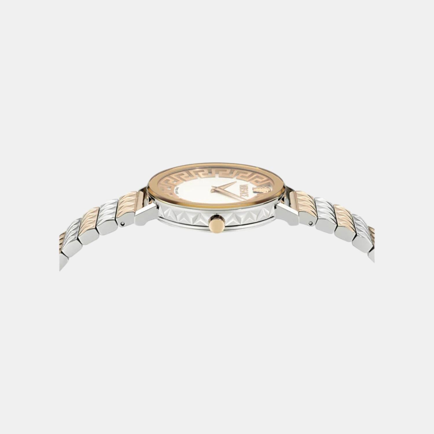 Daedalus Women Quartz Two Tone Dial Analog Stainless Steel Watch VE9A00324