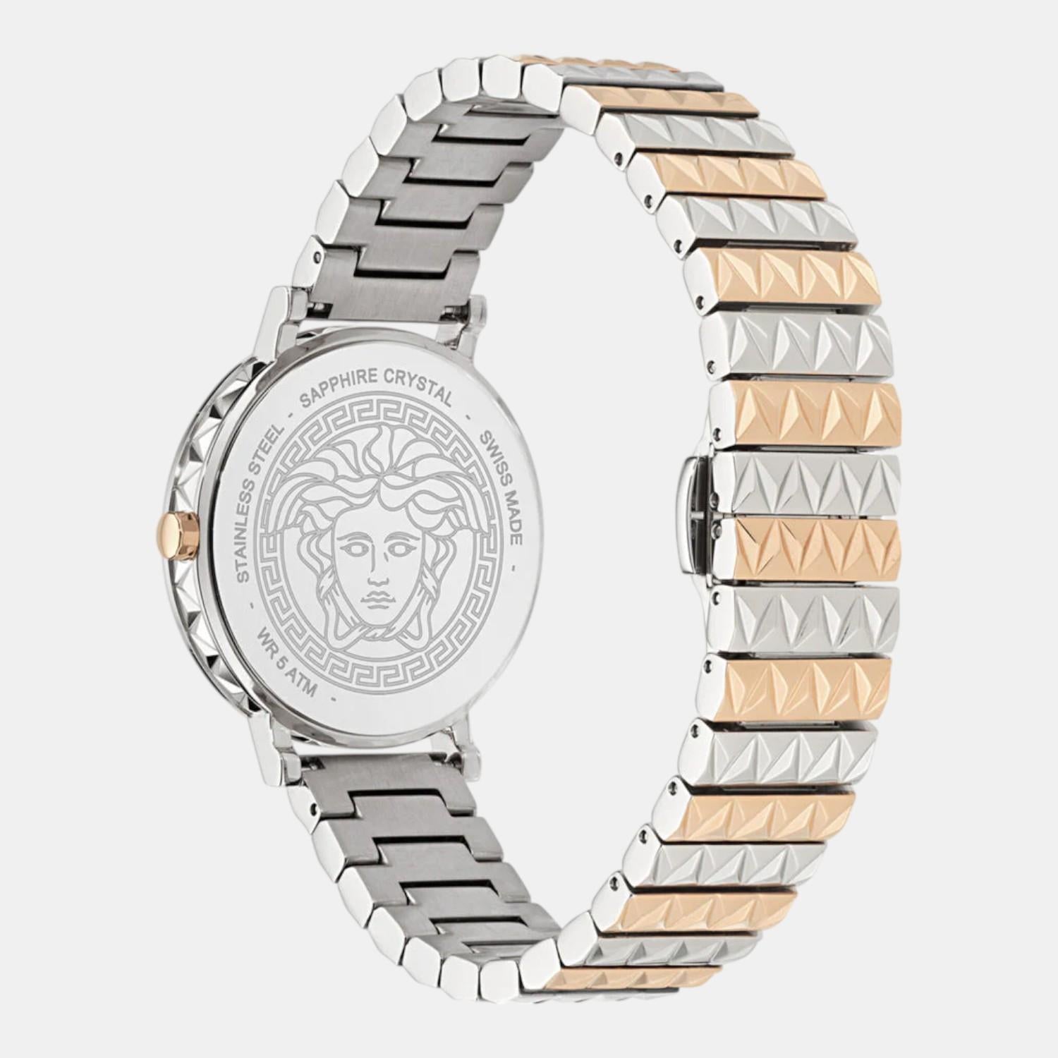 Daedalus Women Quartz Two Tone Dial Analog Stainless Steel Watch VE9A00324