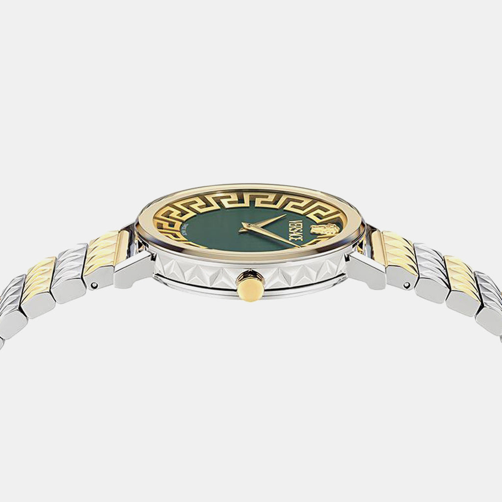 Daedalus Women Quartz Green Dial Analog Stainless Steel Watch VE9A00424
