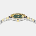Daedalus Women Quartz Green Dial Analog Stainless Steel Watch VE9A00424