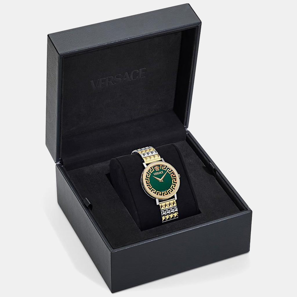 Daedalus Women Quartz Green Dial Analog Stainless Steel Watch VE9A00424