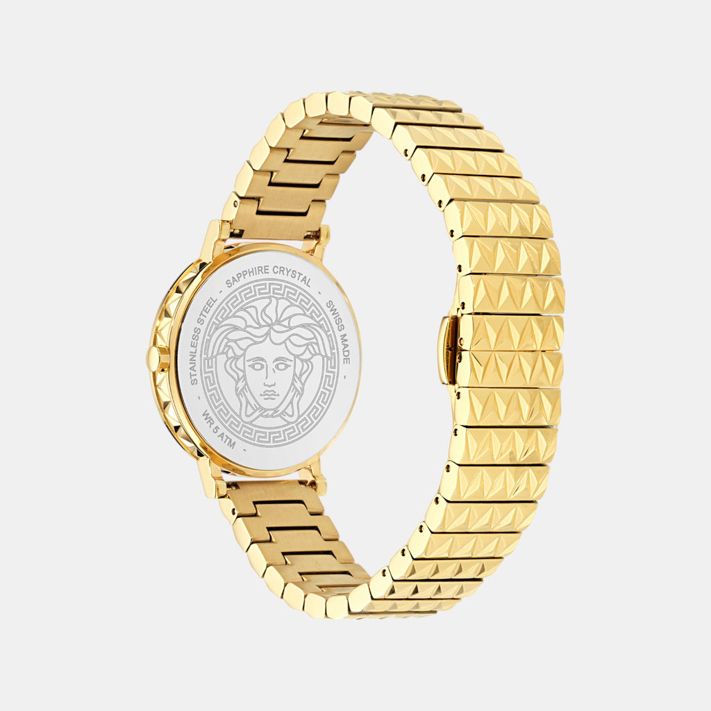 Daedalus Women Quartz Black Dial Analog Stainless Steel Watch VE9A00524