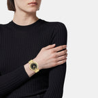 Daedalus Women Quartz Black Dial Analog Stainless Steel Watch VE9A00524