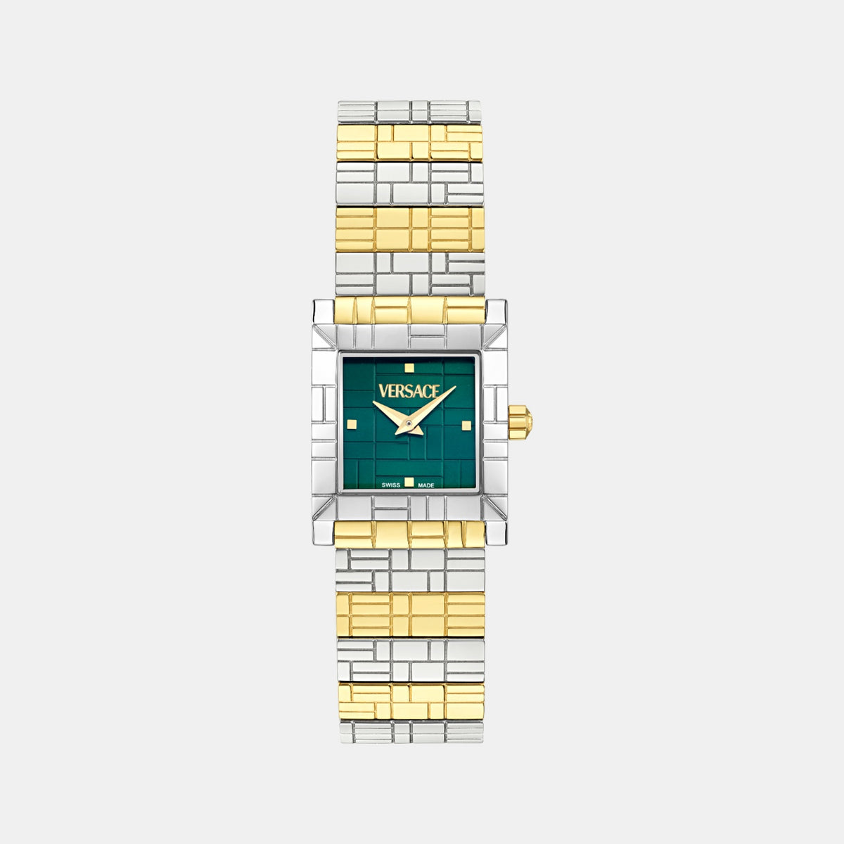 Mosaic Women Quartz Green Dial Analog Stainless Steel Watch VE9B00124
