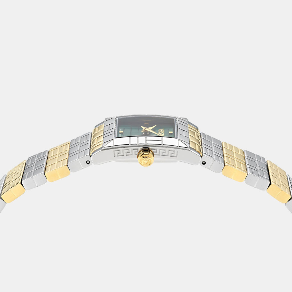 Mosaic Women Quartz Green Dial Analog Stainless Steel Watch VE9B00124