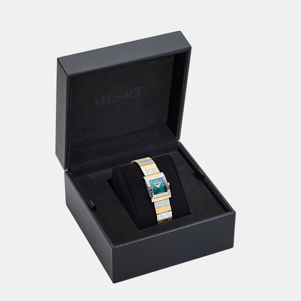 Mosaic Women Quartz Green Dial Analog Stainless Steel Watch VE9B00124
