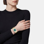 Mosaic Women Quartz Green Dial Analog Stainless Steel Watch VE9B00124