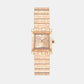 Mosaic Women Quartz Rose Gold Octogonal Dial Analog Stainless Steel Watch VE9B00224