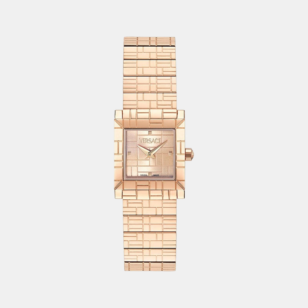 Mosaic Women Quartz Rose Gold Octogonal Dial Analog Stainless Steel Watch VE9B00224