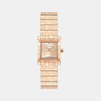 Mosaic Women Quartz Rose Gold Octogonal Dial Analog Stainless Steel Watch VE9B00224