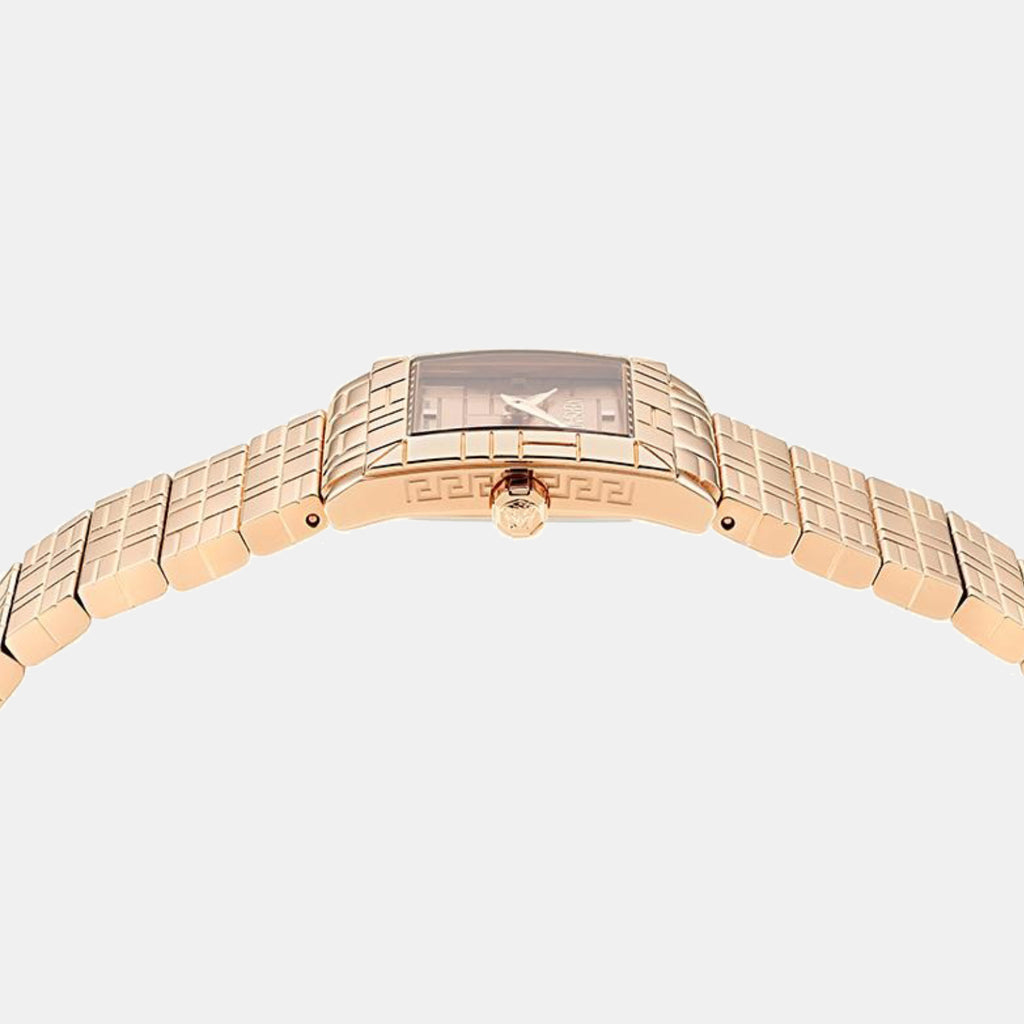 Mosaic Women Quartz Rose Gold Octogonal Dial Analog Stainless Steel Watch VE9B00224