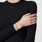 Mosaic Women Quartz Rose Gold Octogonal Dial Analog Stainless Steel Watch VE9B00224