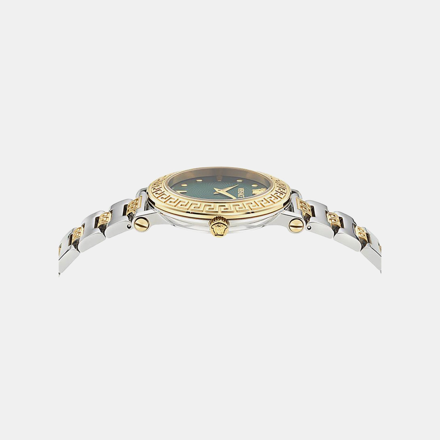 Women Quartz Green Sunray Dial Analog Stainless Steel Watch VE9C00424