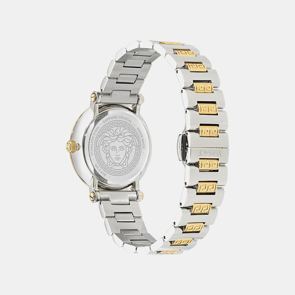 Women Quartz Silver White Dial Analog Stainless Steel Watch VE9C00524