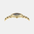 Women Quartz Black Sunray Dial Analog Stainless Steel Watch VE9C00724