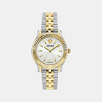 Greca Time Women Quartz Silver Dial Analog Stainless Steel Watch VE9CA0224