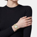 Greca Time Women Quartz Silver Dial Analog Stainless Steel Watch VE9CA0224