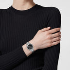 Greca Women Quartz Black Dial Analog Stainless Steel Watch VE9CA0525