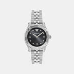 Greca Women Quartz Black Dial Analog Stainless Steel Watch VE9CA0525