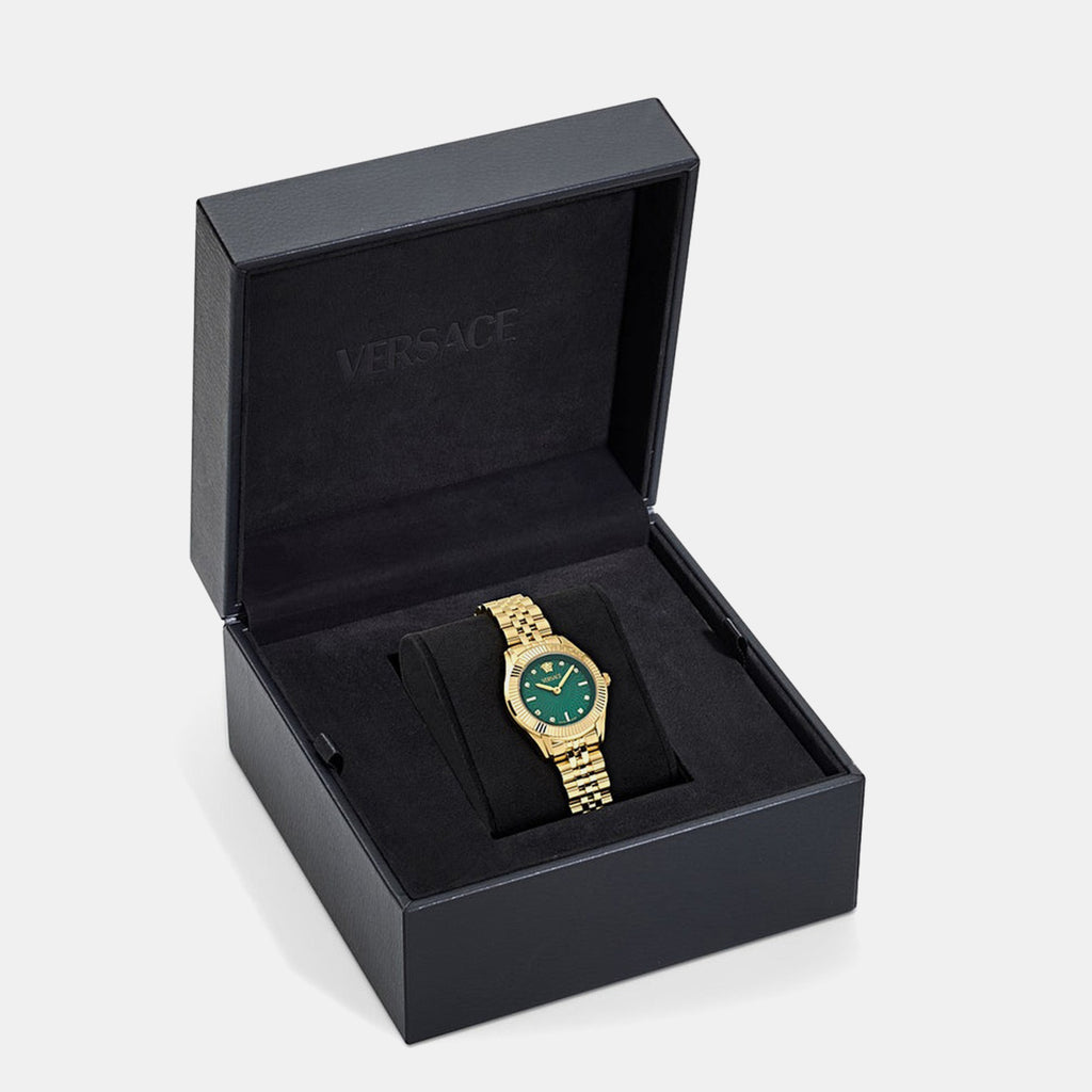 Greca Women Quartz Green Dial Analog Stainless Steel Watch VE9CA0725