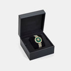 Medusa Heritage Women Quartz Green Dial Analog Stainless Steel Watch VE9D00324