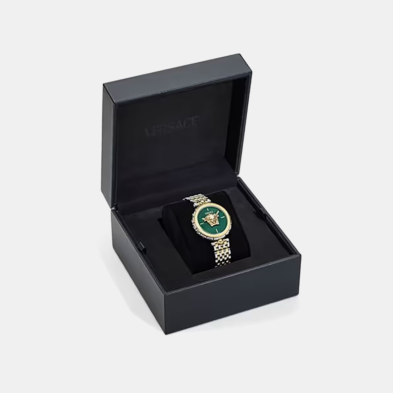 Medusa Heritage Women Quartz Green Dial Analog Stainless Steel Watch VE9D00324
