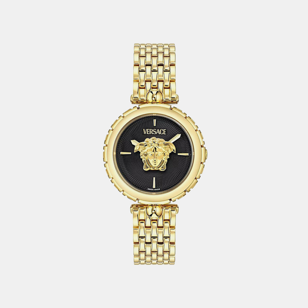 Medusa Heritage(Wc-9D) Women Quartz Black Dial Analog Stainless Steel Watch VE9D00424