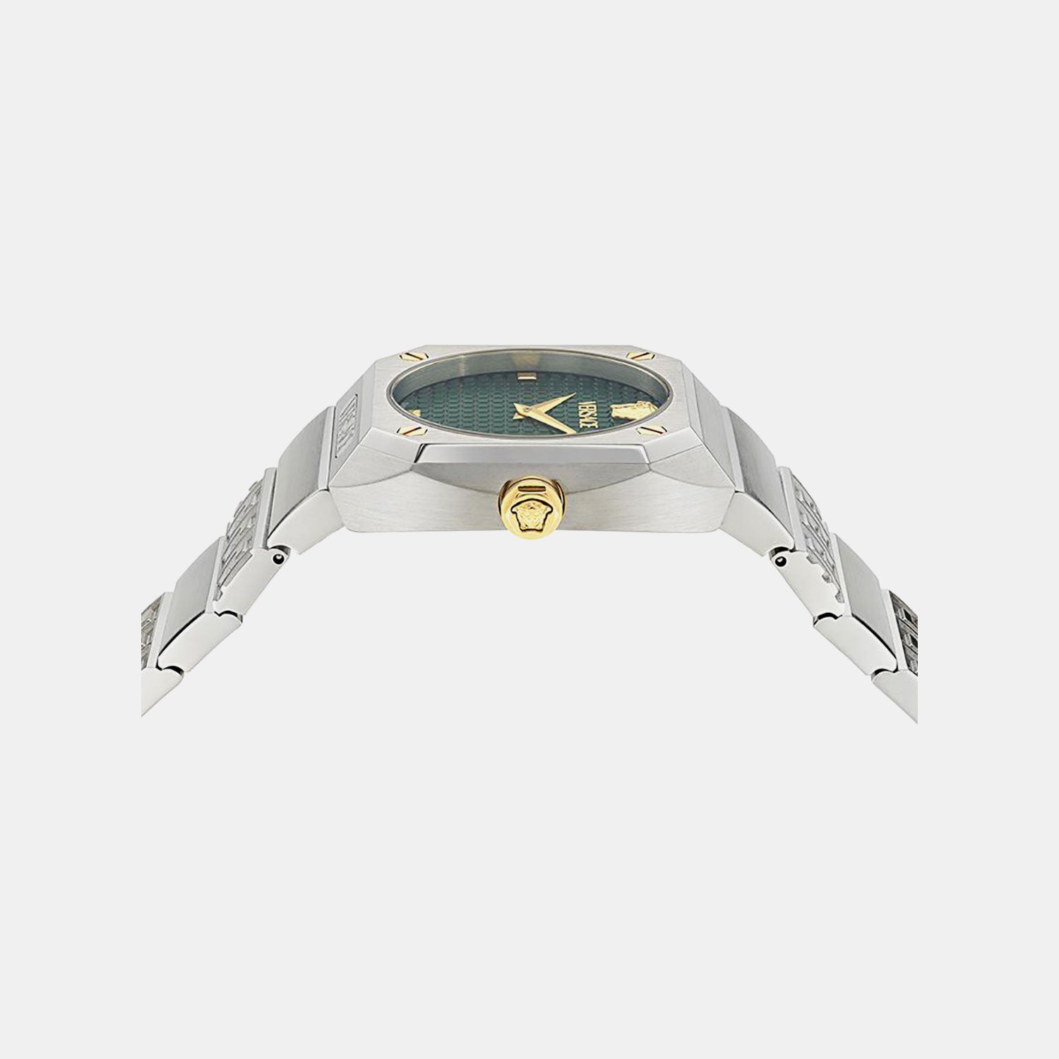 Women Quartz Green Dial Analog Stainless Steel Watch VE9E00424