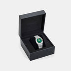 Women Quartz Green Dial Analog Stainless Steel Watch VE9E00424