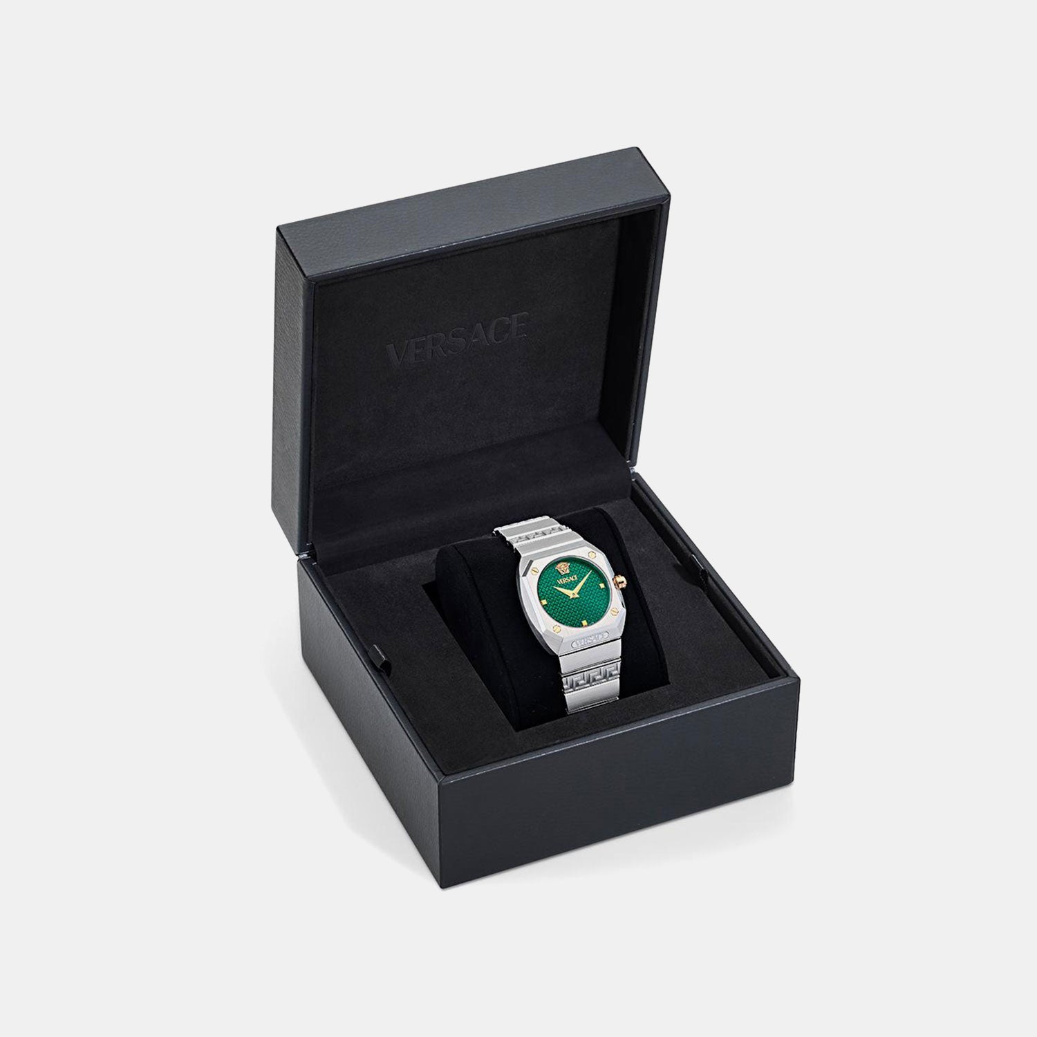 Women Quartz Green Dial Analog Stainless Steel Watch VE9E00424