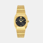 Antares Women Quartz Black Octogonal Dial Analog Stainless Steel Watch VE9E00524