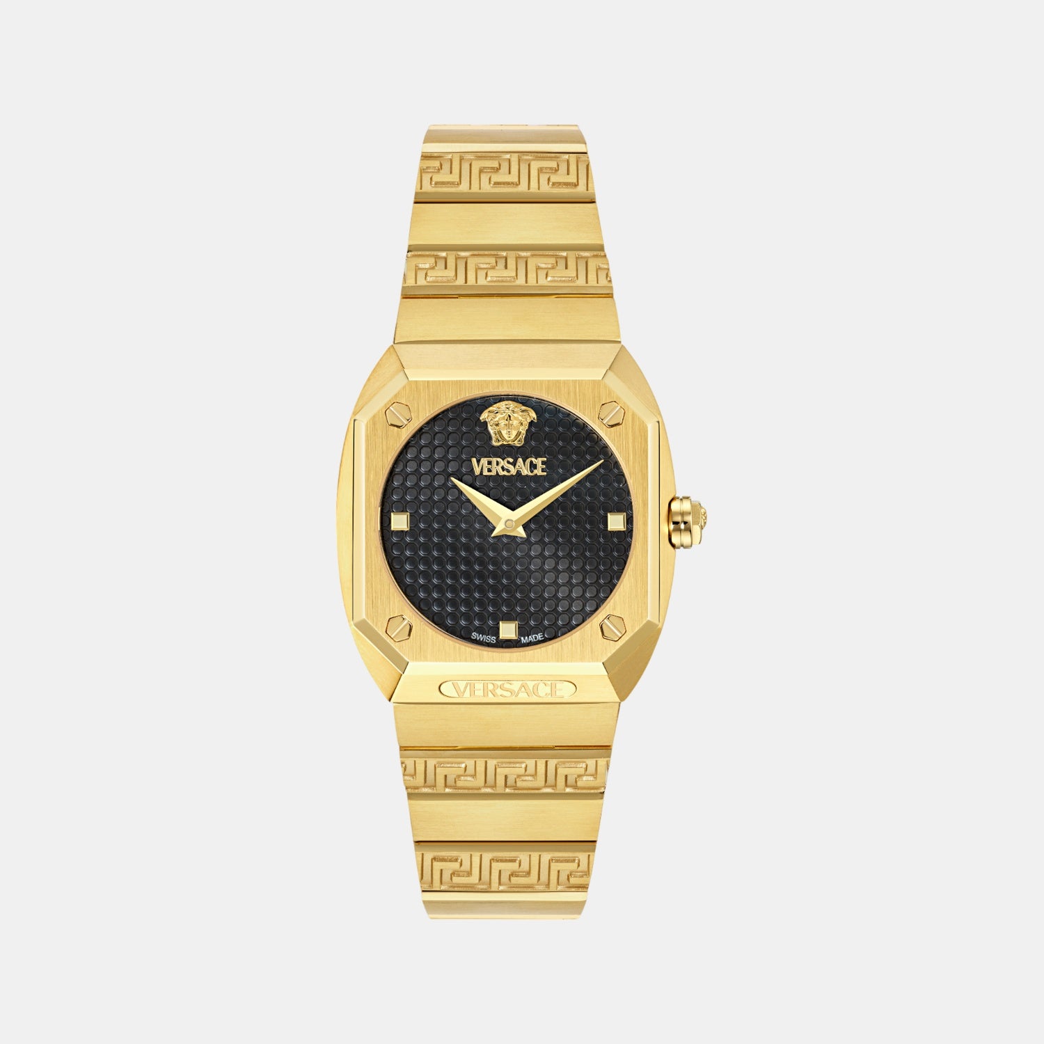 Antares Women Quartz Black Octogonal Dial Analog Stainless Steel Watch VE9E00524