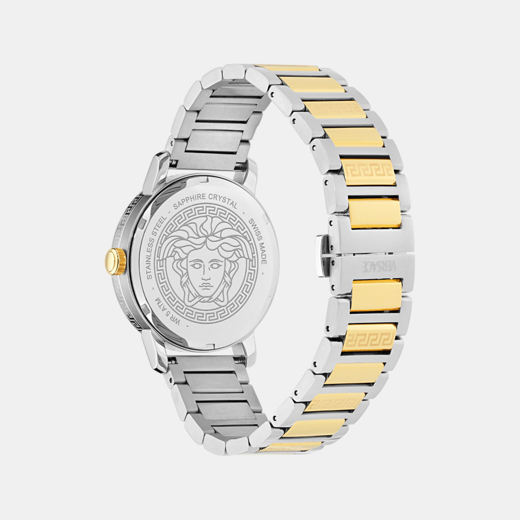 V-Helix Men Quartz Green Dial Analog Stainless Steel Watch VE9G00324