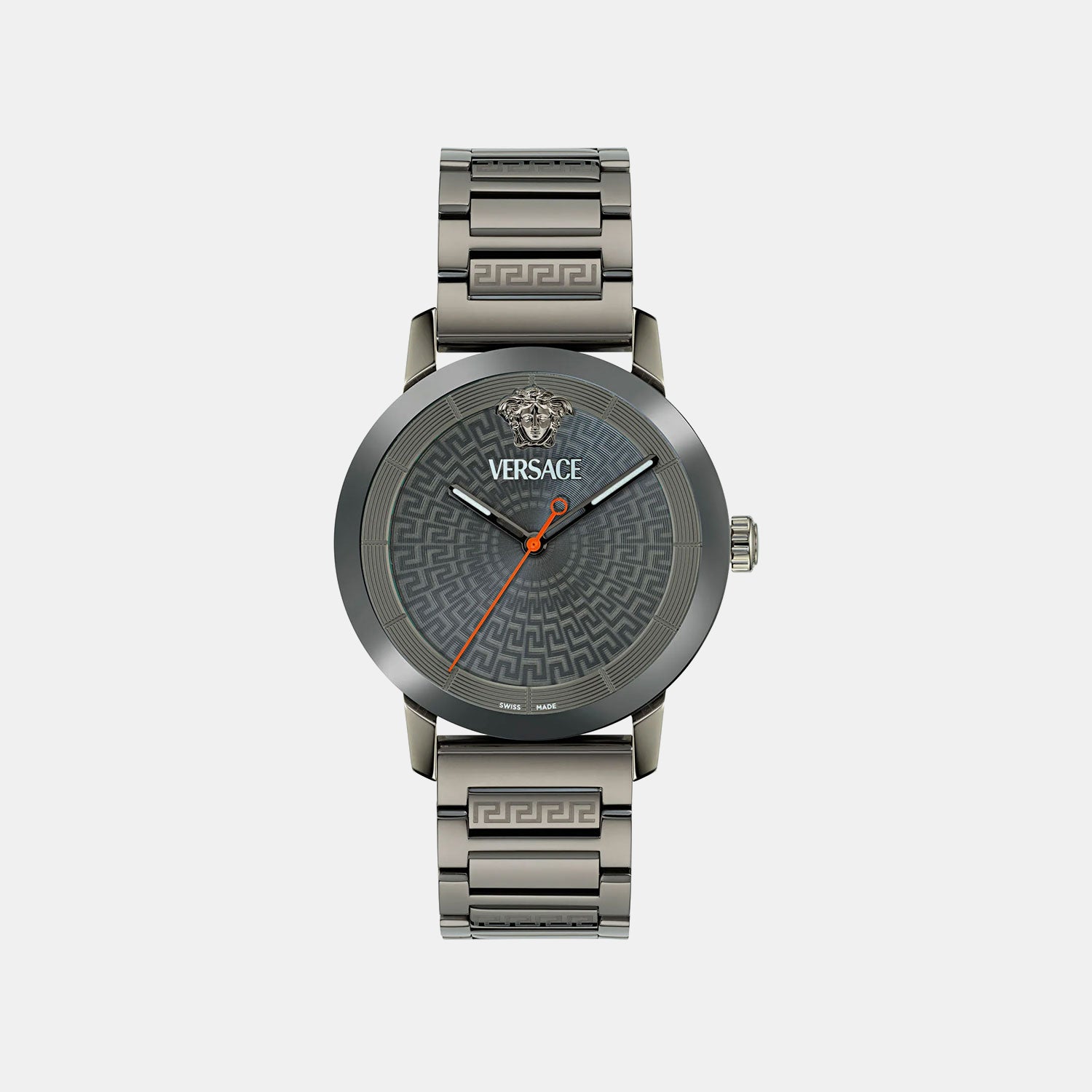 Men Quartz Grey Dial Analog Stainless Steel Watch VE9G00424