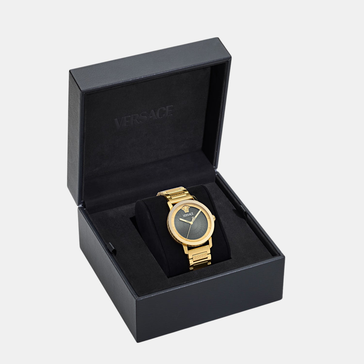 V-Helix Men Quartz Black Dial Analog Stainless Steel Watch VE9G00524