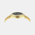 Men Quartz Black Dial Analog Stainless Steel Watch VE9H00624