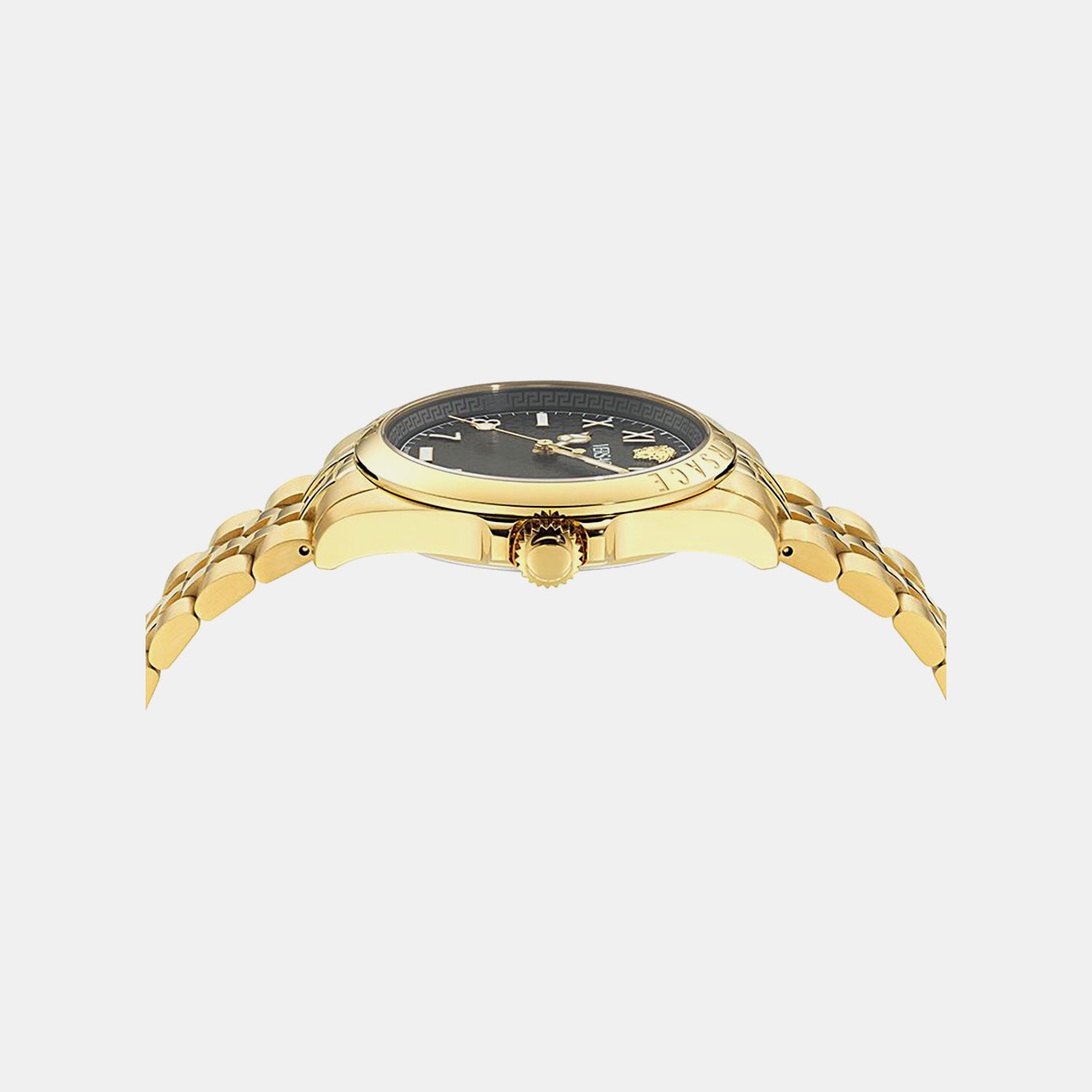 Men Quartz Black Dial Analog Stainless Steel Watch VE9H00624