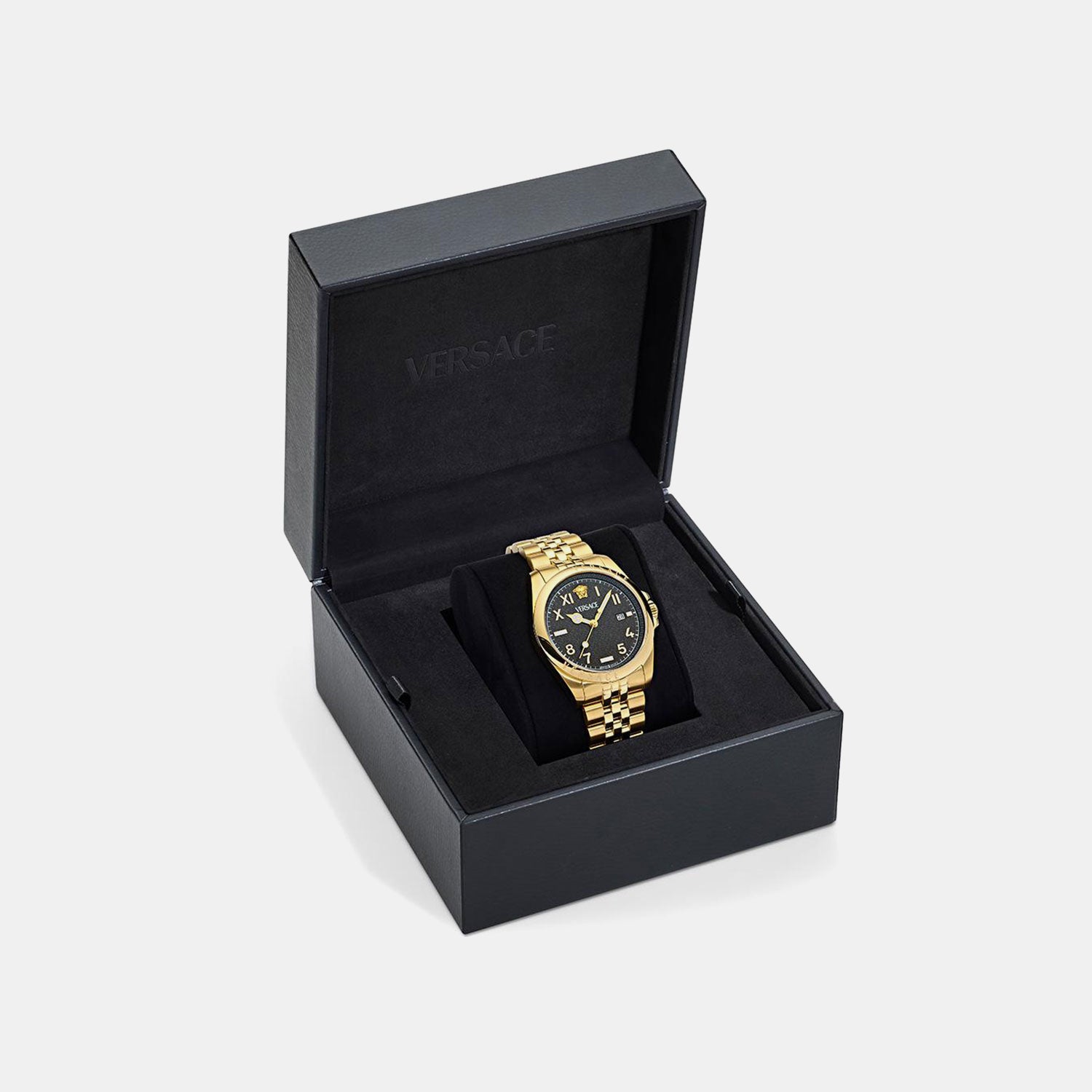 Men Quartz Black Dial Analog Stainless Steel Watch VE9H00624