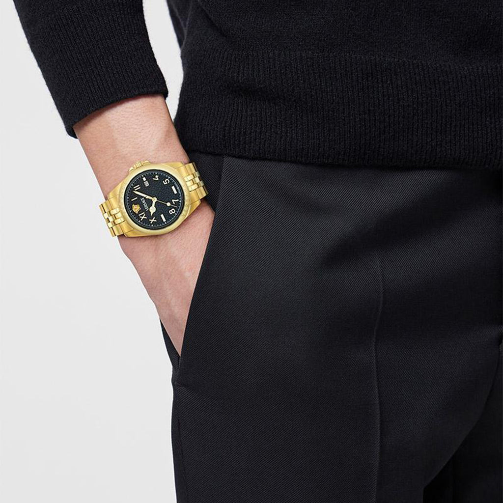 Versace Anteo (Wc-9H) Men Quartz Black Dial Analog Stainless Steel Watch VE9H00624
