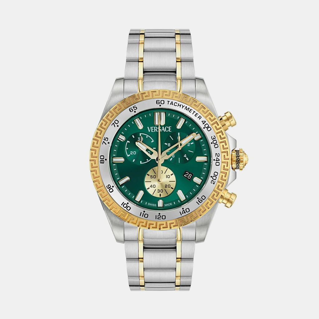 Versace Round Green Chronograph watch